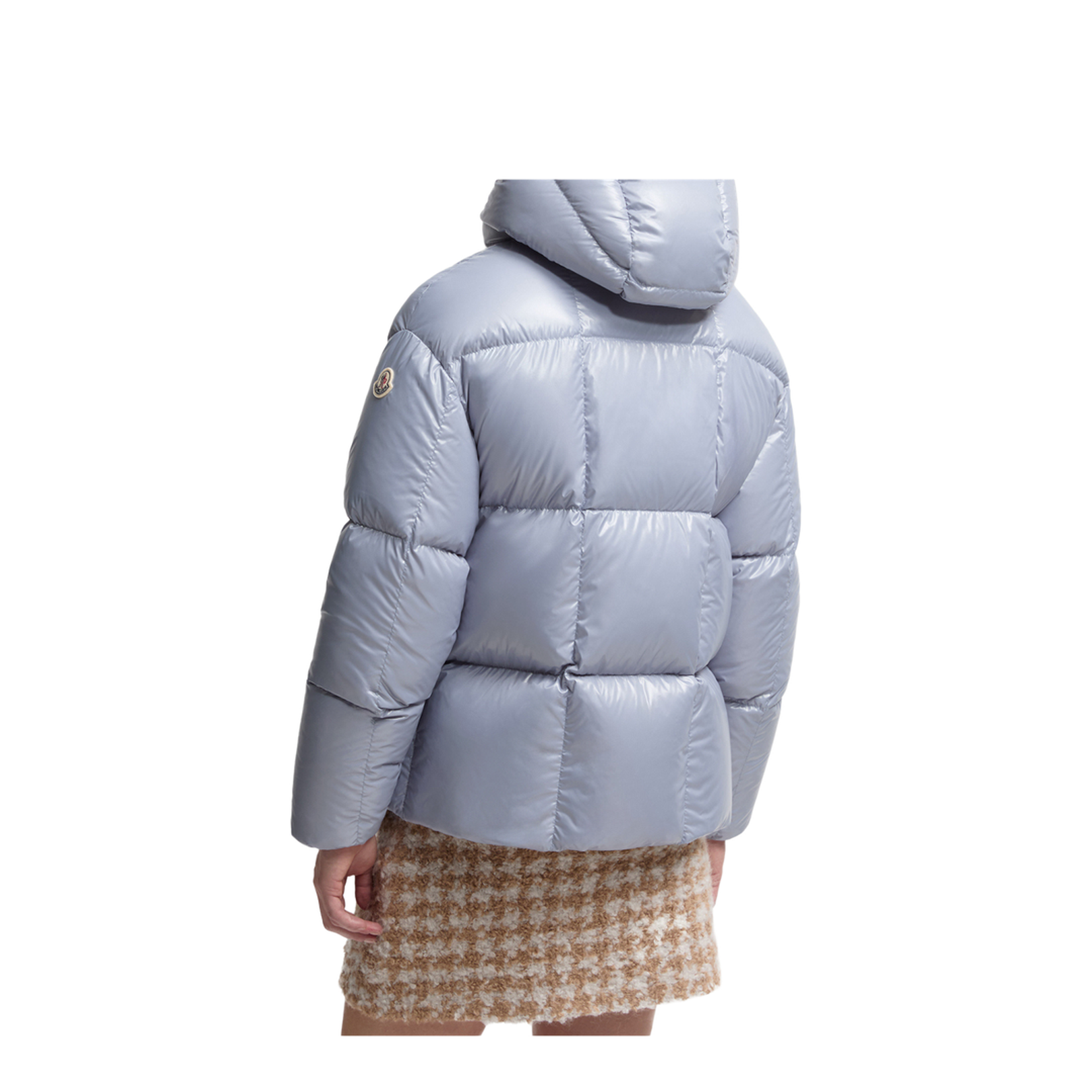 Light Blue Parana Hooded Short Down Jacket - Image 3