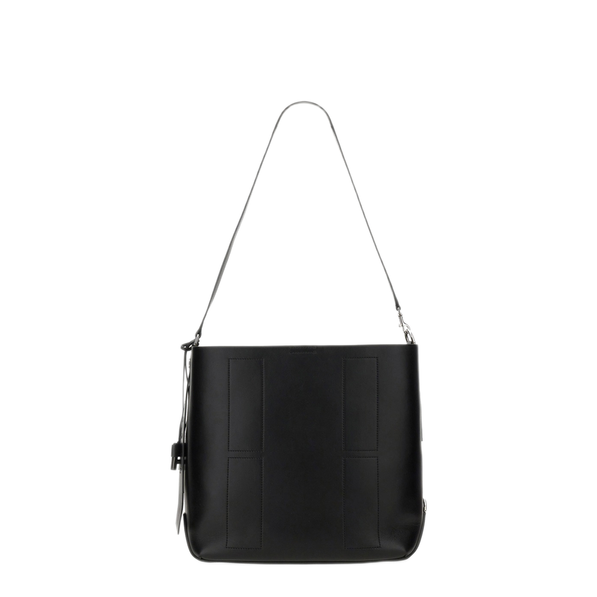 Hocket Medium Calf Leather Hobo Bag - Black - Image 3