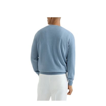 Crew-Neck Sweater Blue - Image 4
