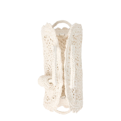 Turismo Small Crochet Shoulder Bag - White - Image 3
