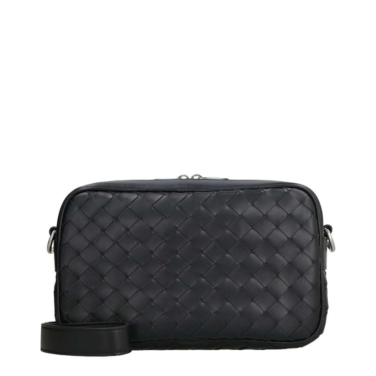 Intrecciato Small Calfskin Camera Bag - Nero - Image 2