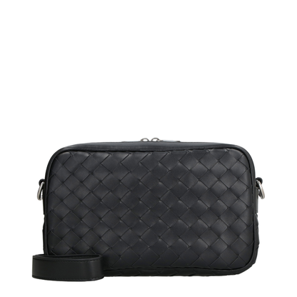 Intrecciato Small Calfskin Camera Bag - Nero - Image 2