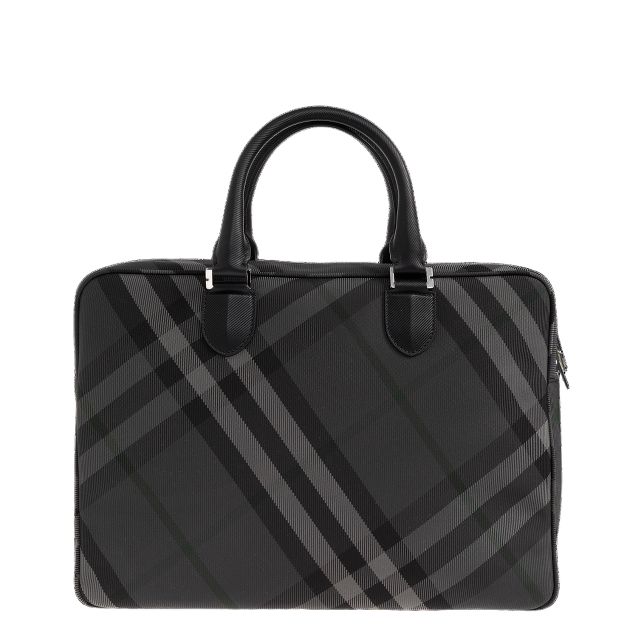 Ainsworth Calf Leather Briefcase - Charcoal - Image 3