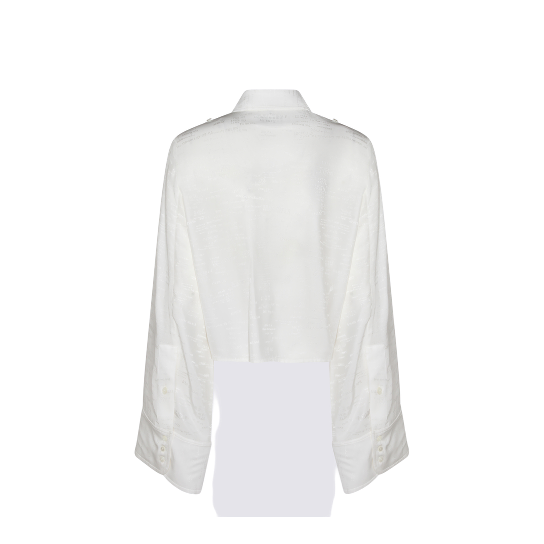 White Shirt with All-Over Logo Graphic - Image 5