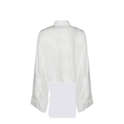 White Shirt with All-Over Logo Graphic - Image 5
