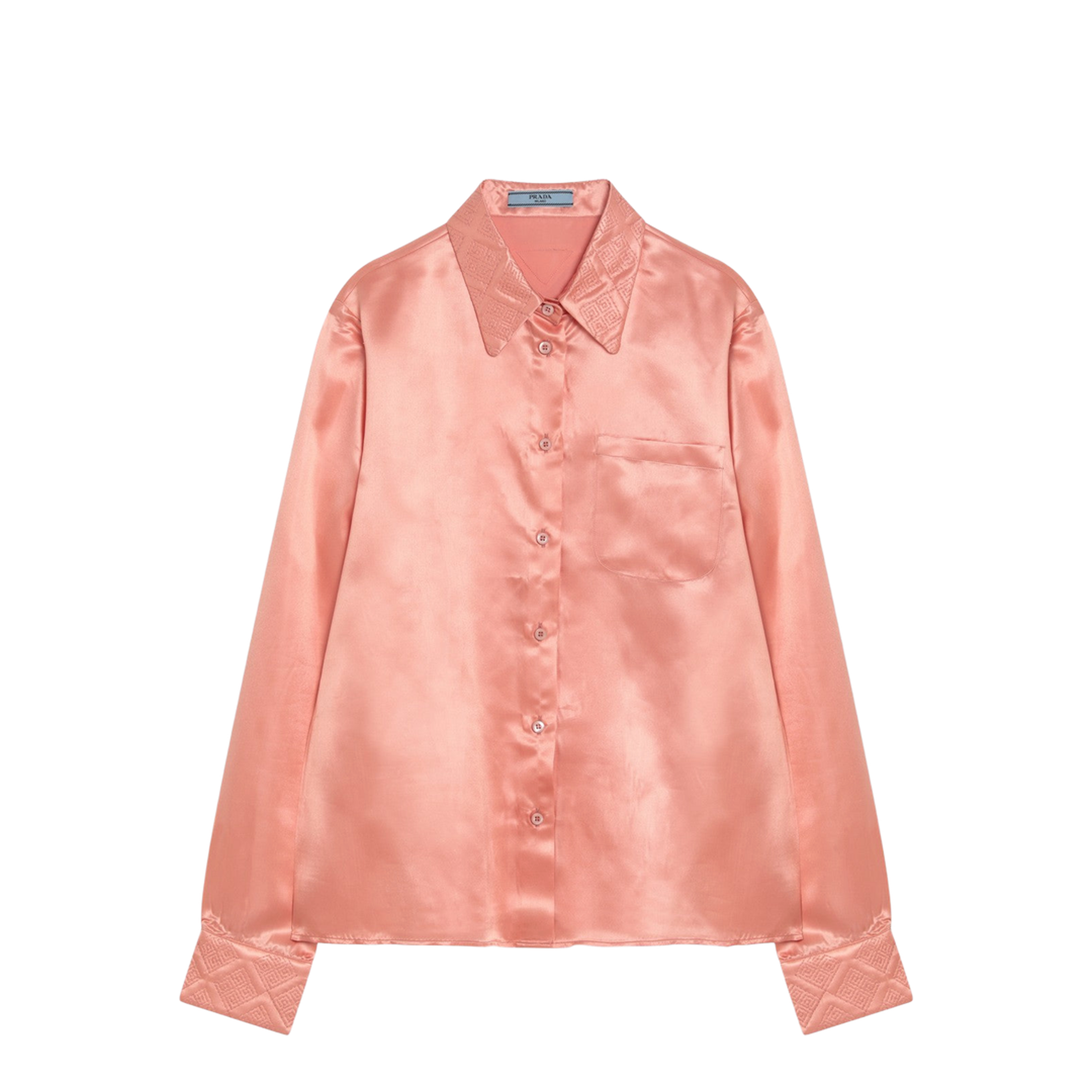 Coral-Coloured Shirt in Silk Blend - Image 1