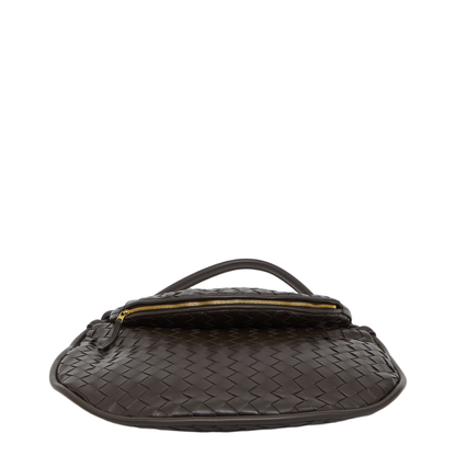 Intrecciato Large Leather Shoulder Bags - Brown - Image 2