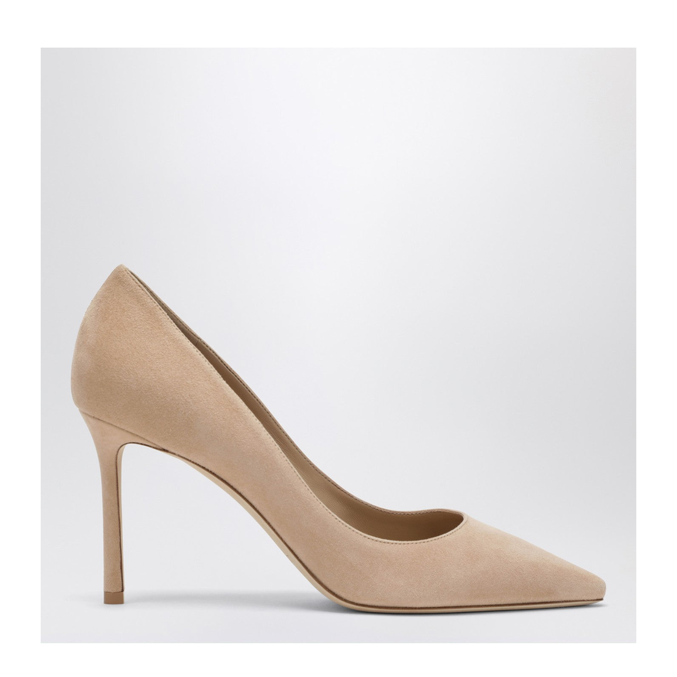 Light Beige Suede Pumps - Image 1