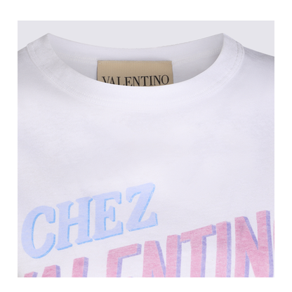 White Cotton T-Shirt With Logo Print - Image 6