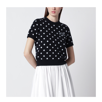 Polka-dot T-shirt in eco-responsible cotton blend - Image 1