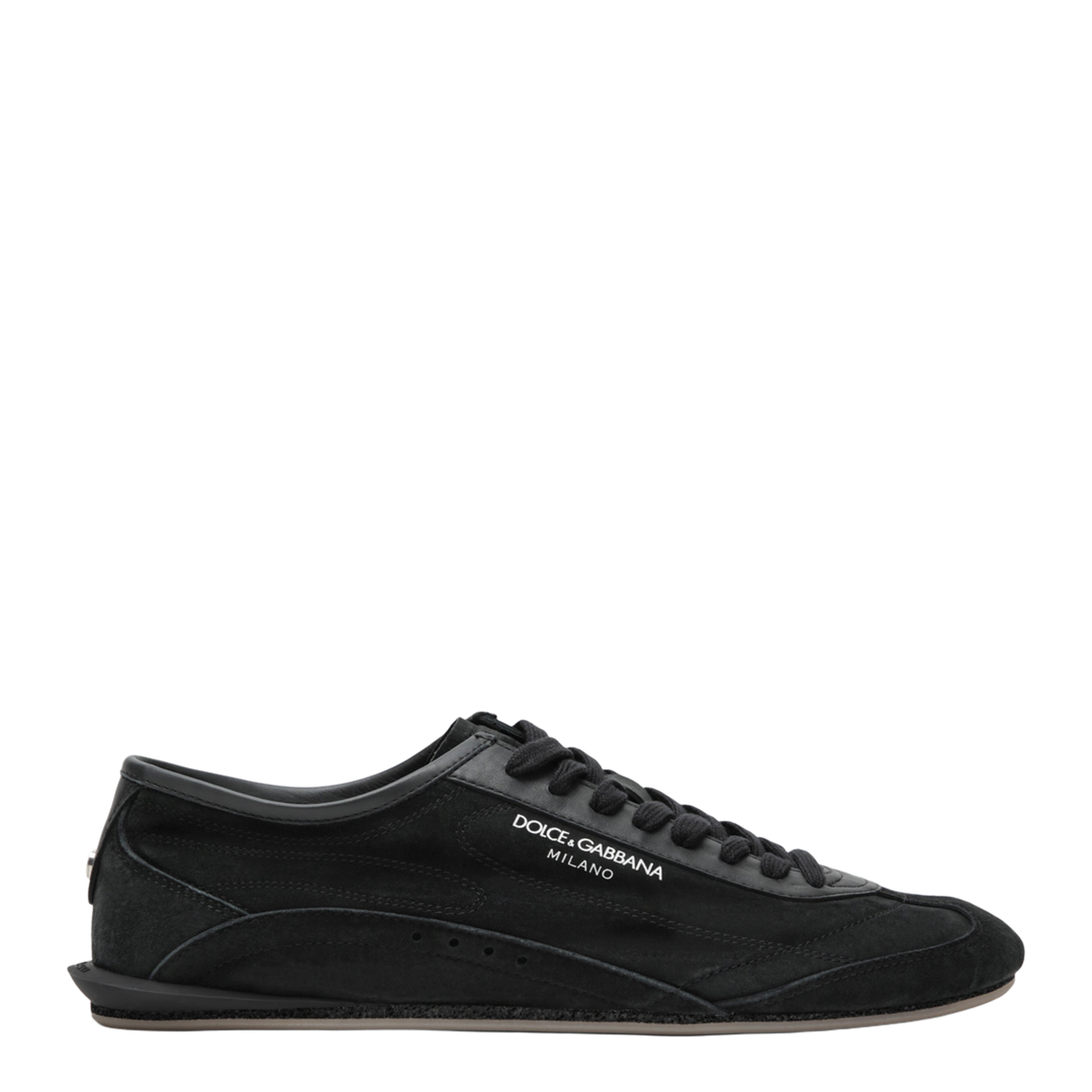 Black Sailing Raffia Trainers - Image 1