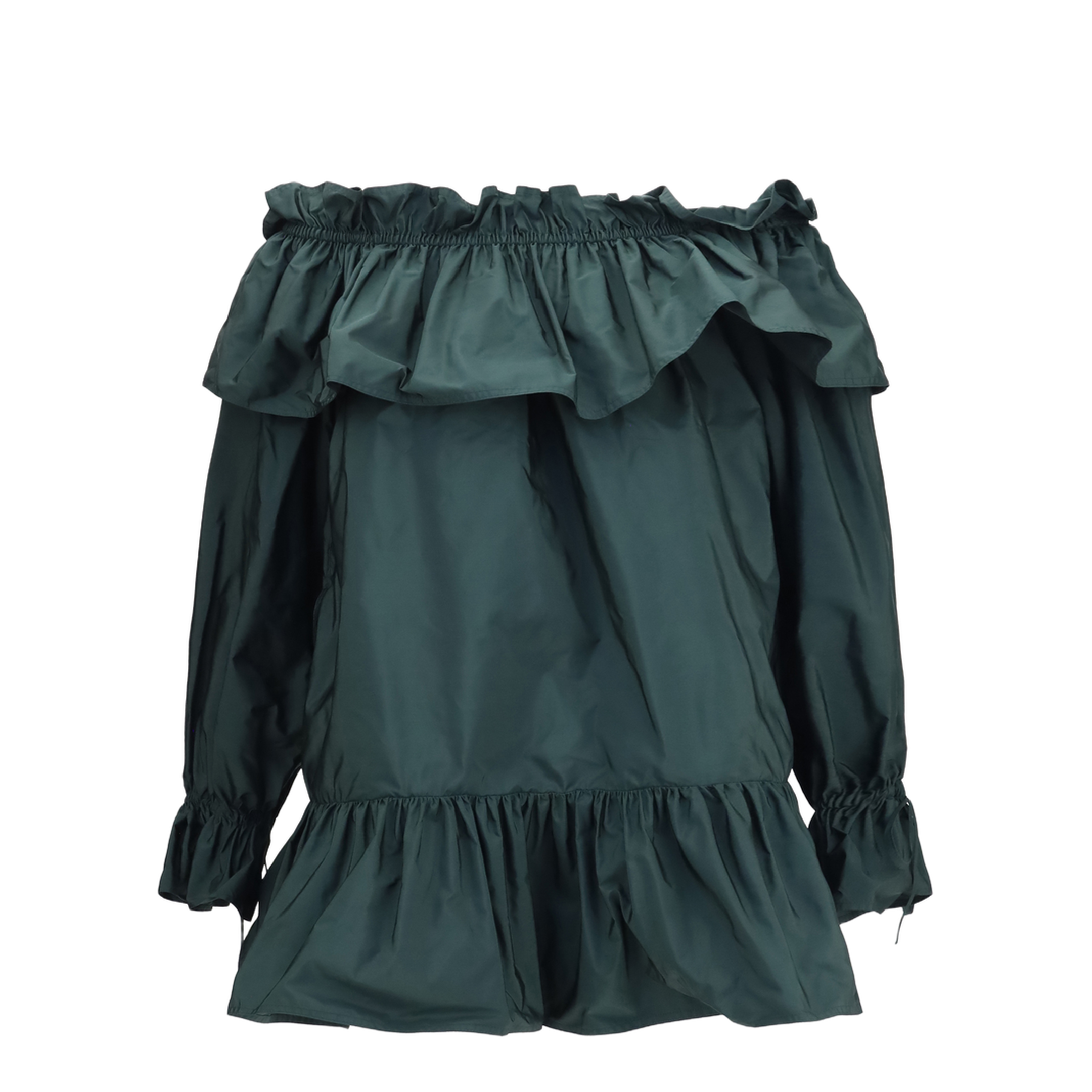 Ruffled Nylon Poplin Dress - Image 1