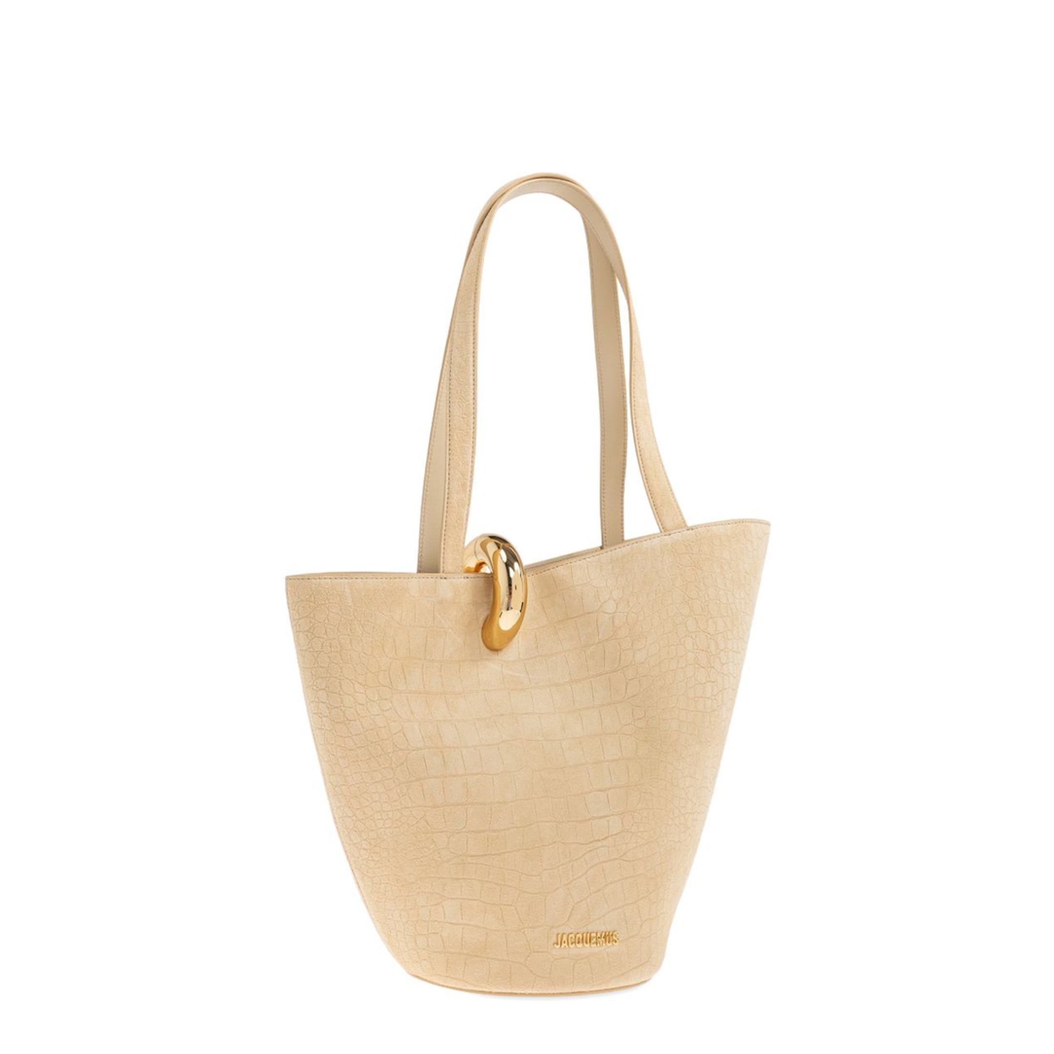 Le Bambola Moyen Calf Leather Bucket Bag - Light Beige - Image 4