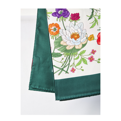 Printed Flora Silk Twill Carré - Image 2