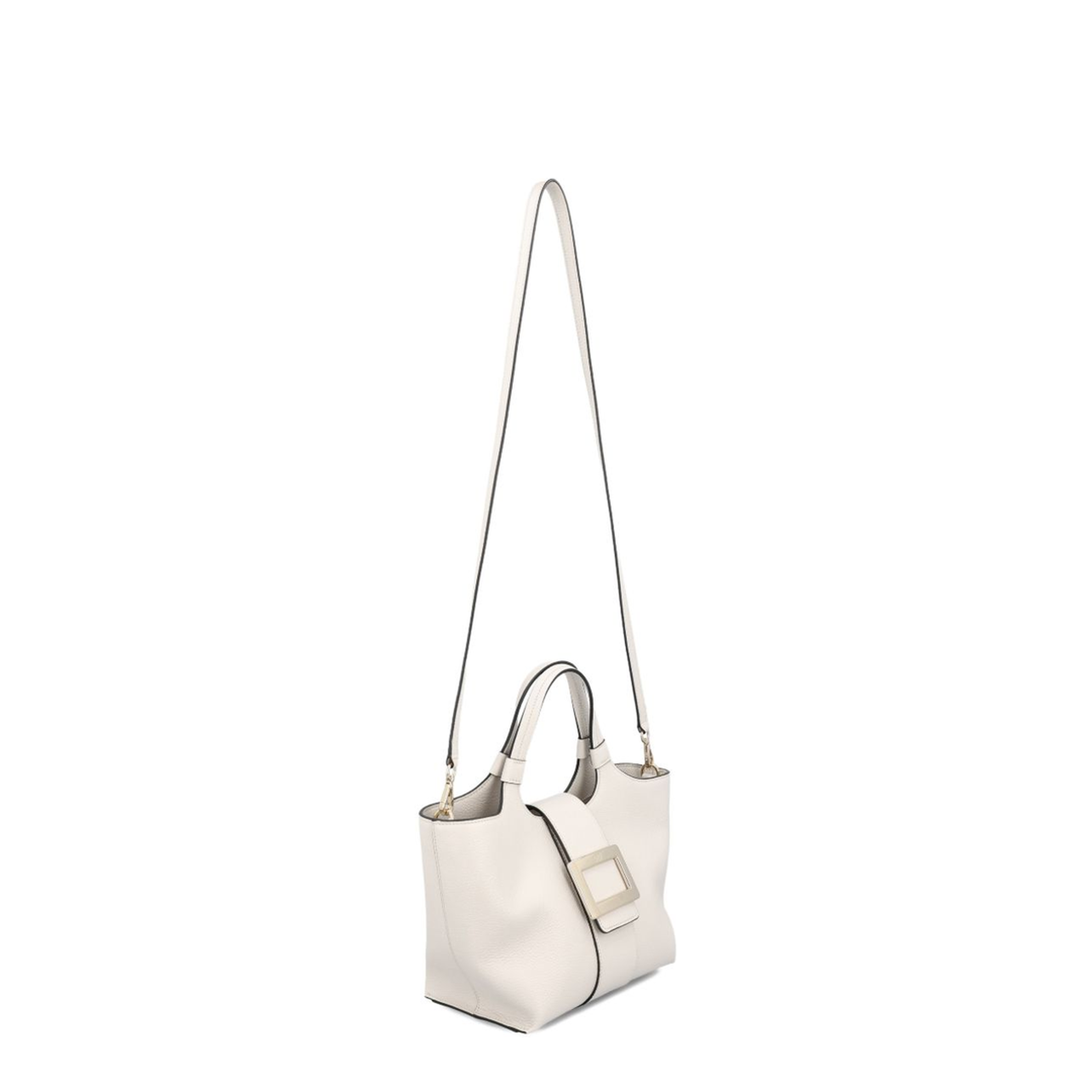 Belle Vivier Mini Shopping Bag In Ice White Calfskin - Ice White - Image 2