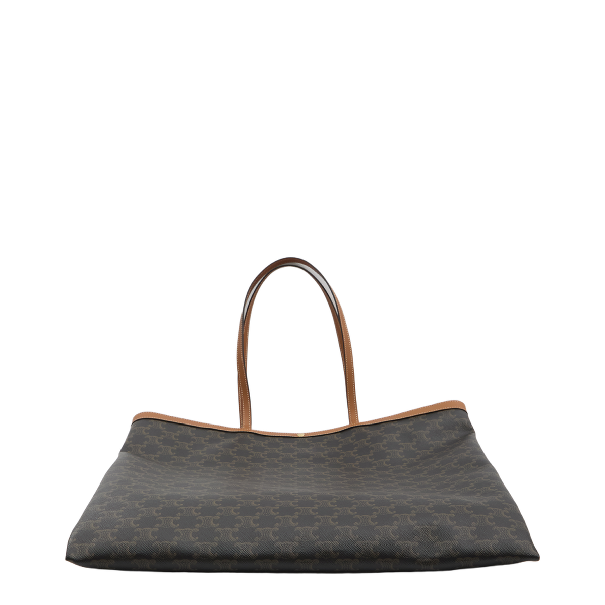 Flat Large In Toile Triomphe Tote Bags - Miel - Image 3