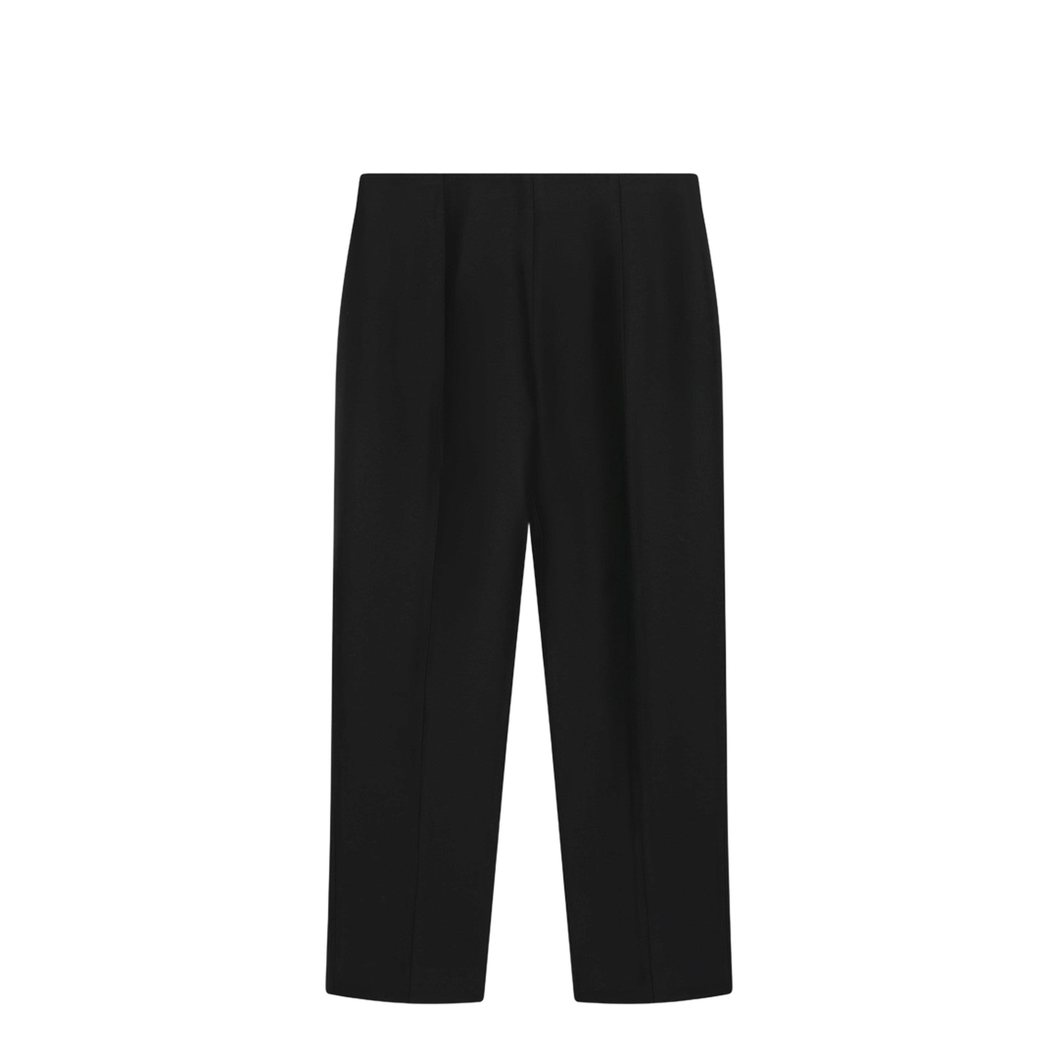 Black Wool and Silk Trousers - Image 1