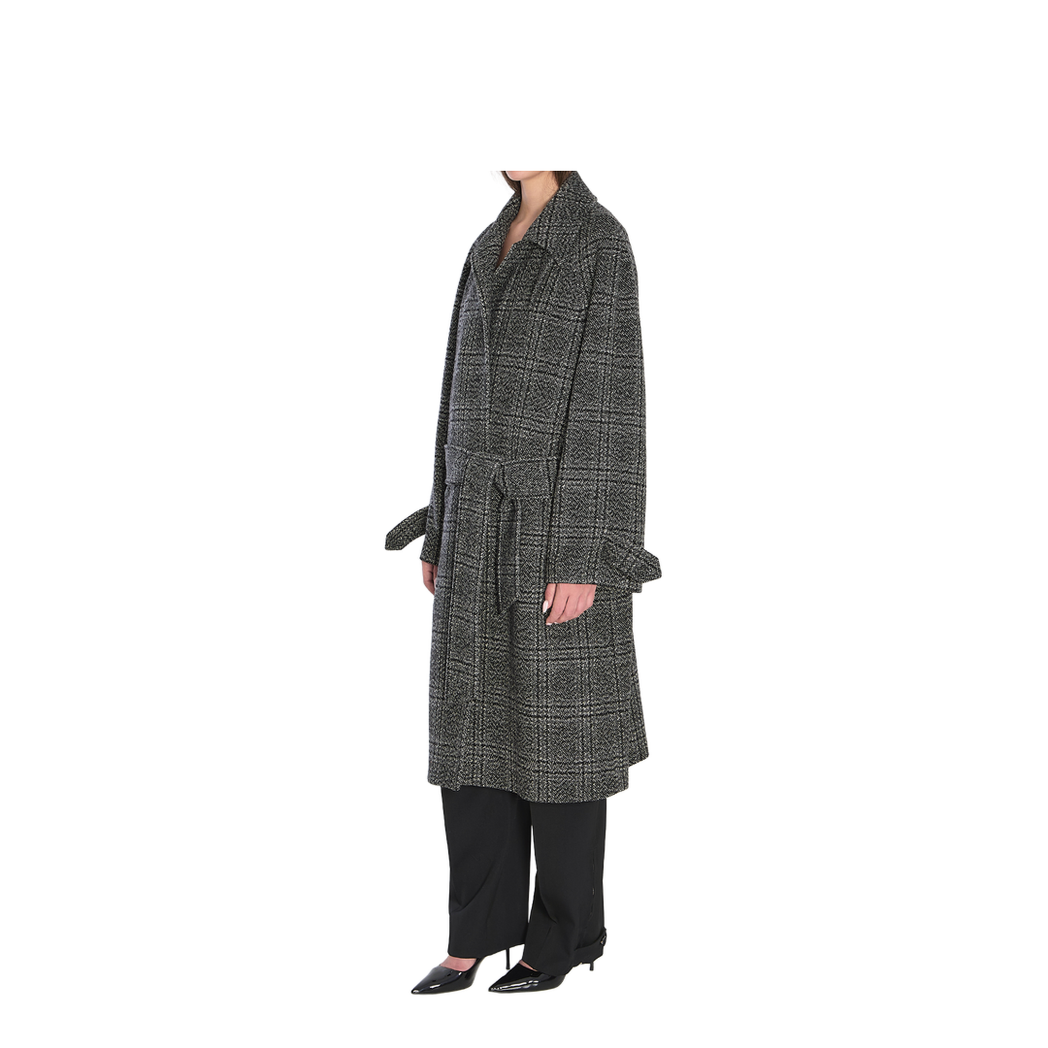 Grey One Layer Coat - Image 2
