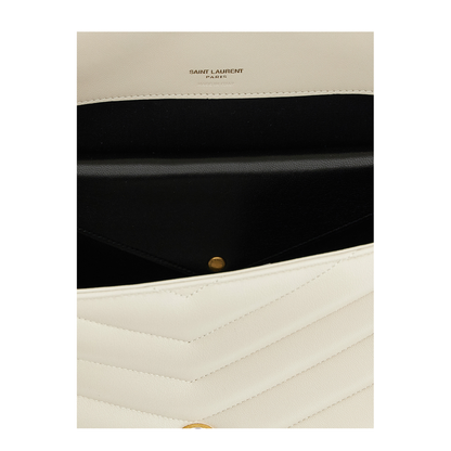 Loulou Large MATELASSÉ Shoulder Bag White - Image 3