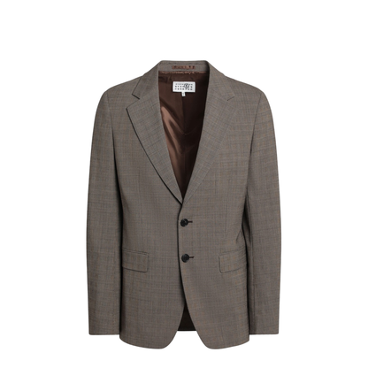 Single-breasted Jacket Brown in Wool Blend - Image 1