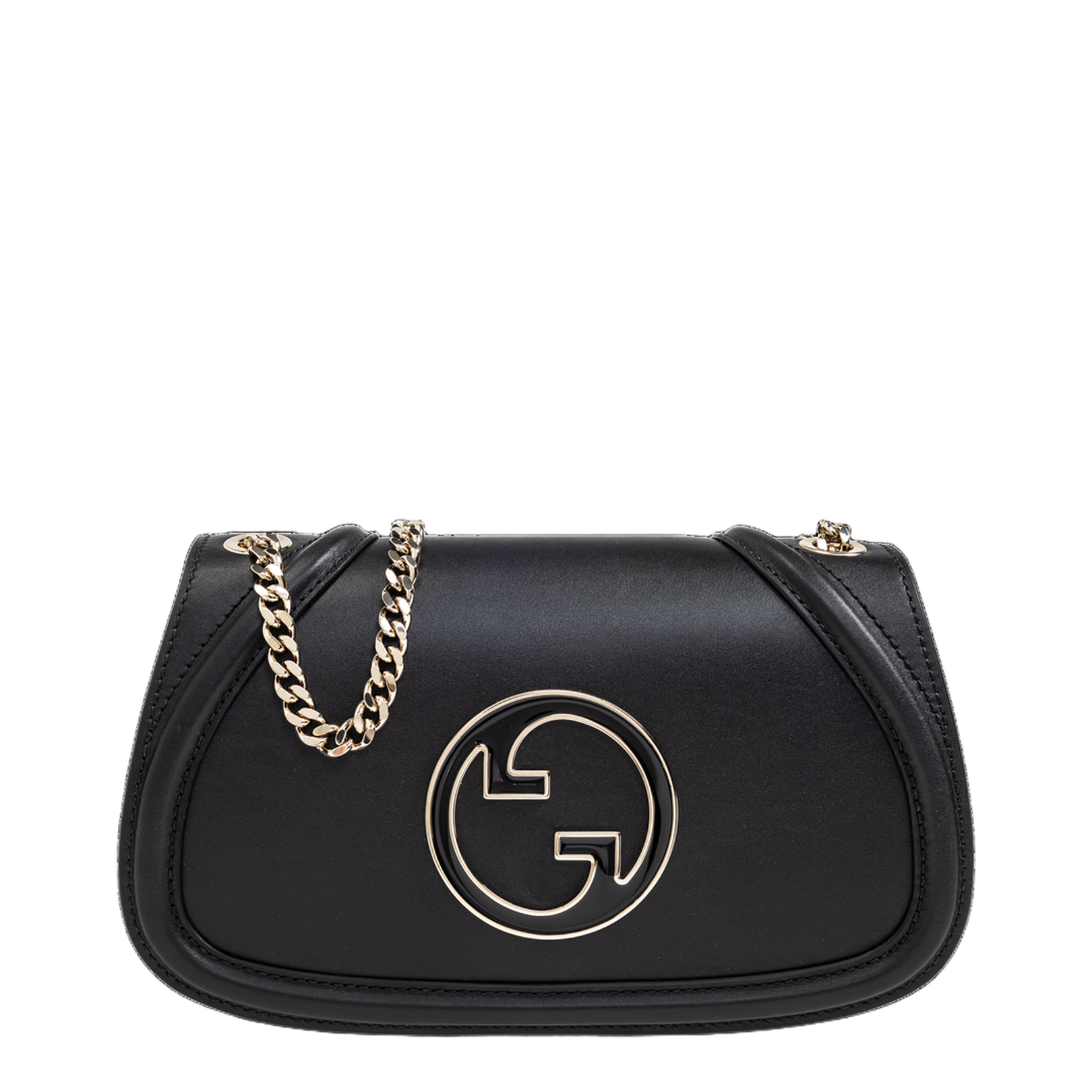 Blondie Medium Leather Shoulder Bag - Black - Image 1