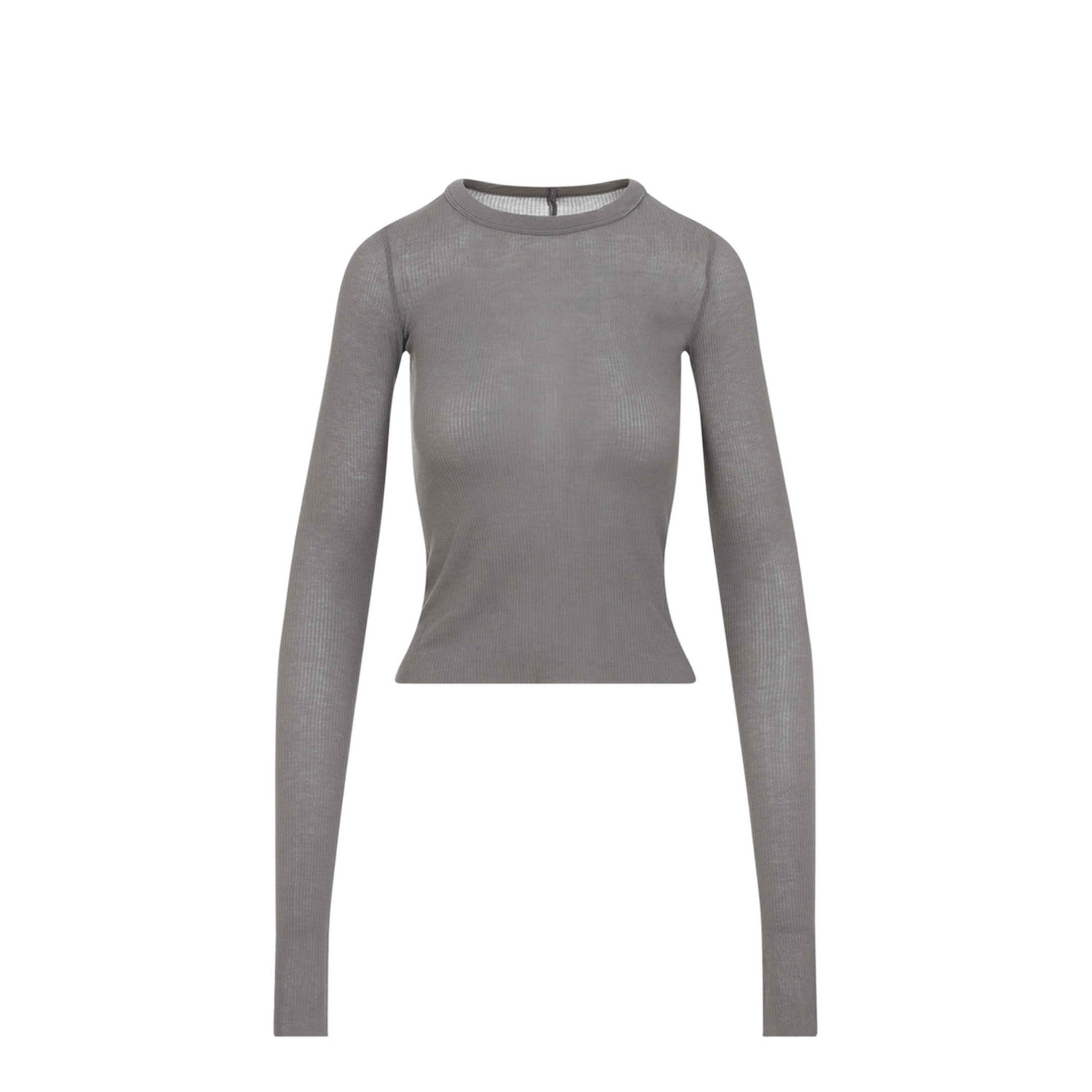 Cropped Rib LS T-shirt - Image 2