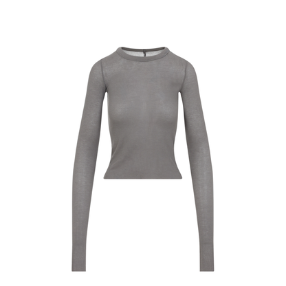 Cropped Rib LS T-shirt - Image 2
