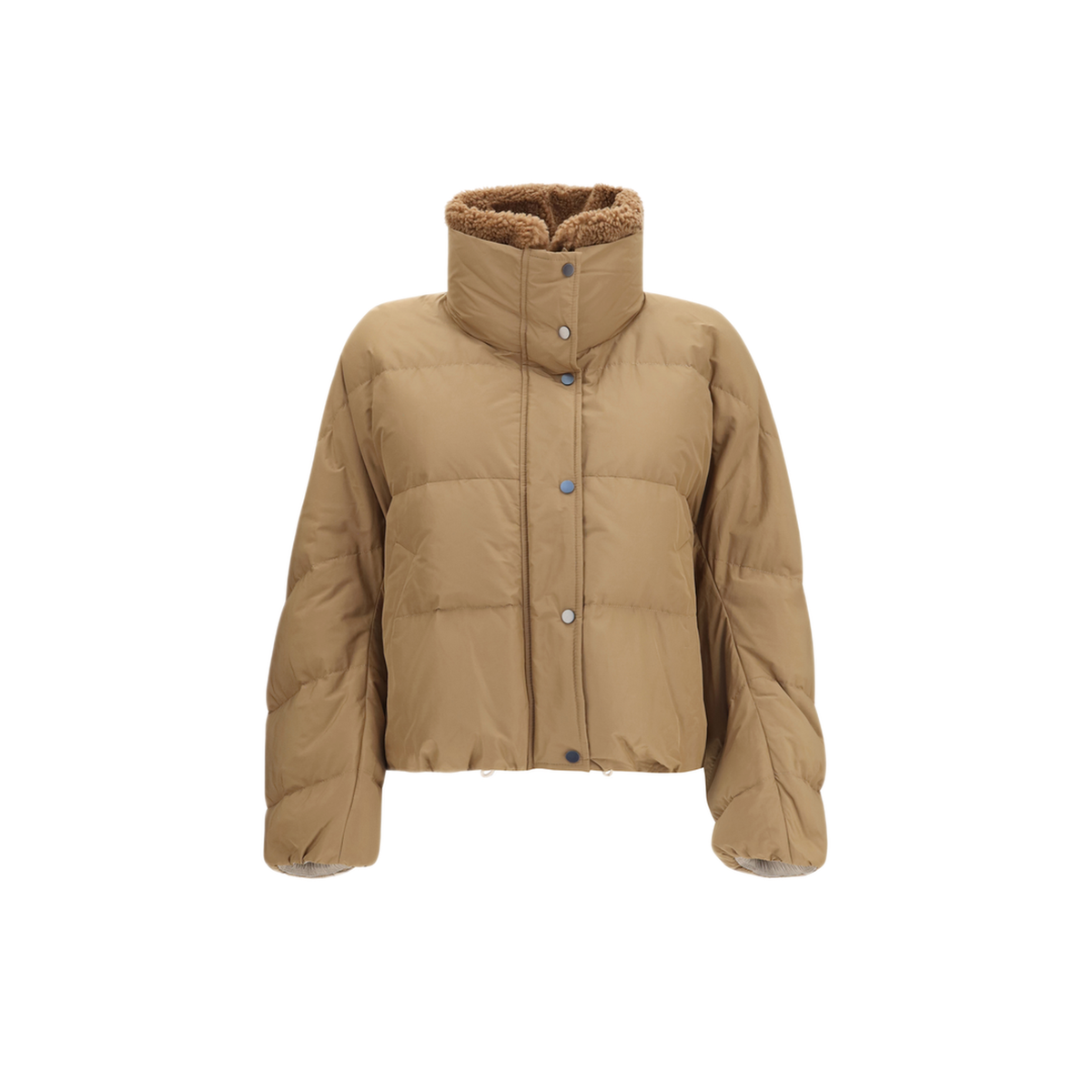 Padded Jacket With Shearling Collar - Image 1