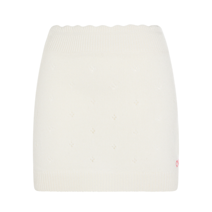 Openwork Wool and Cashmere Miniskirt - Image 1