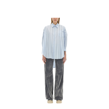 Asymmetrical Striped Shirt - Image 1