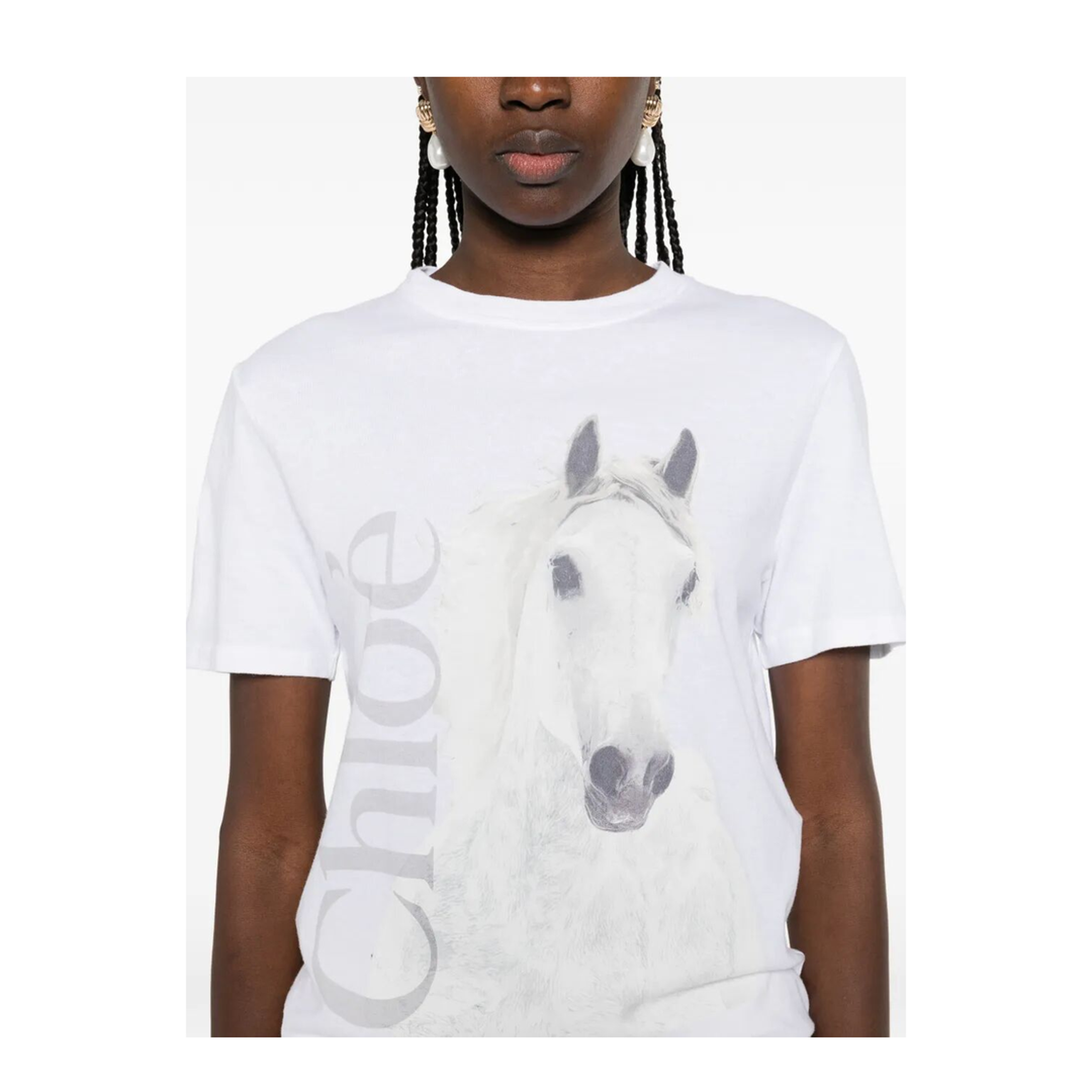 Faded Horse-Print Cotton Jersey T-Shirt - Image 5
