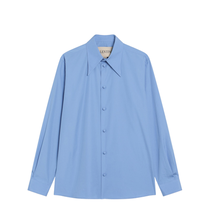 Shirts Light Blue Cotton Poplin - Image 1