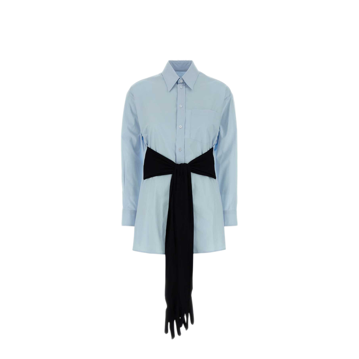 Light Blue Cotton Shirt with Gloves - Image 1