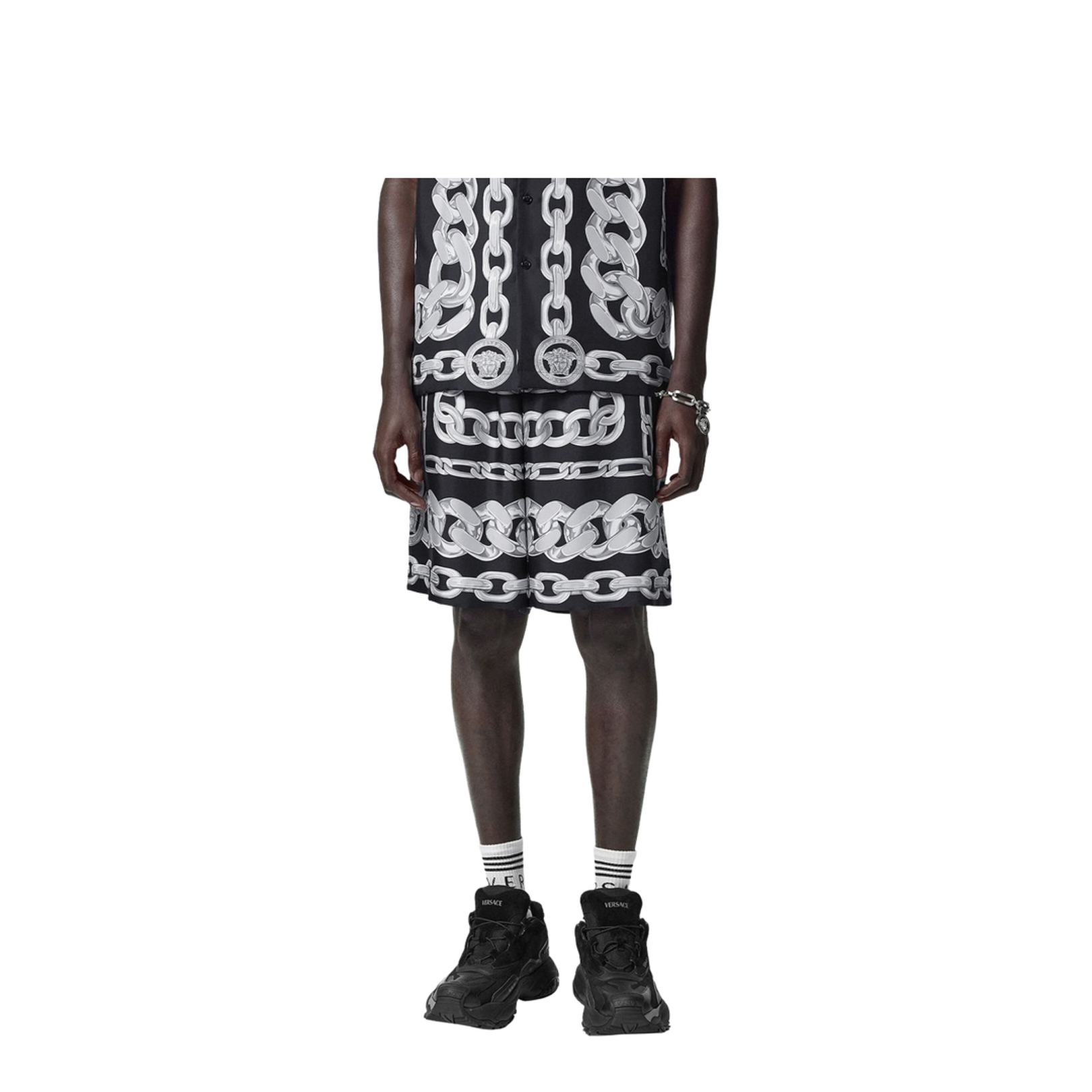 Silk Medusa Chains Bermuda Shorts - Image 2