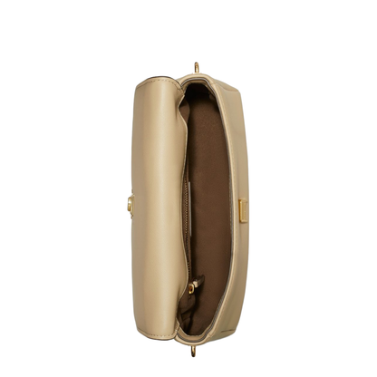 Charlie Small Leather Shoulder Bag - Soft Cement - Image 6