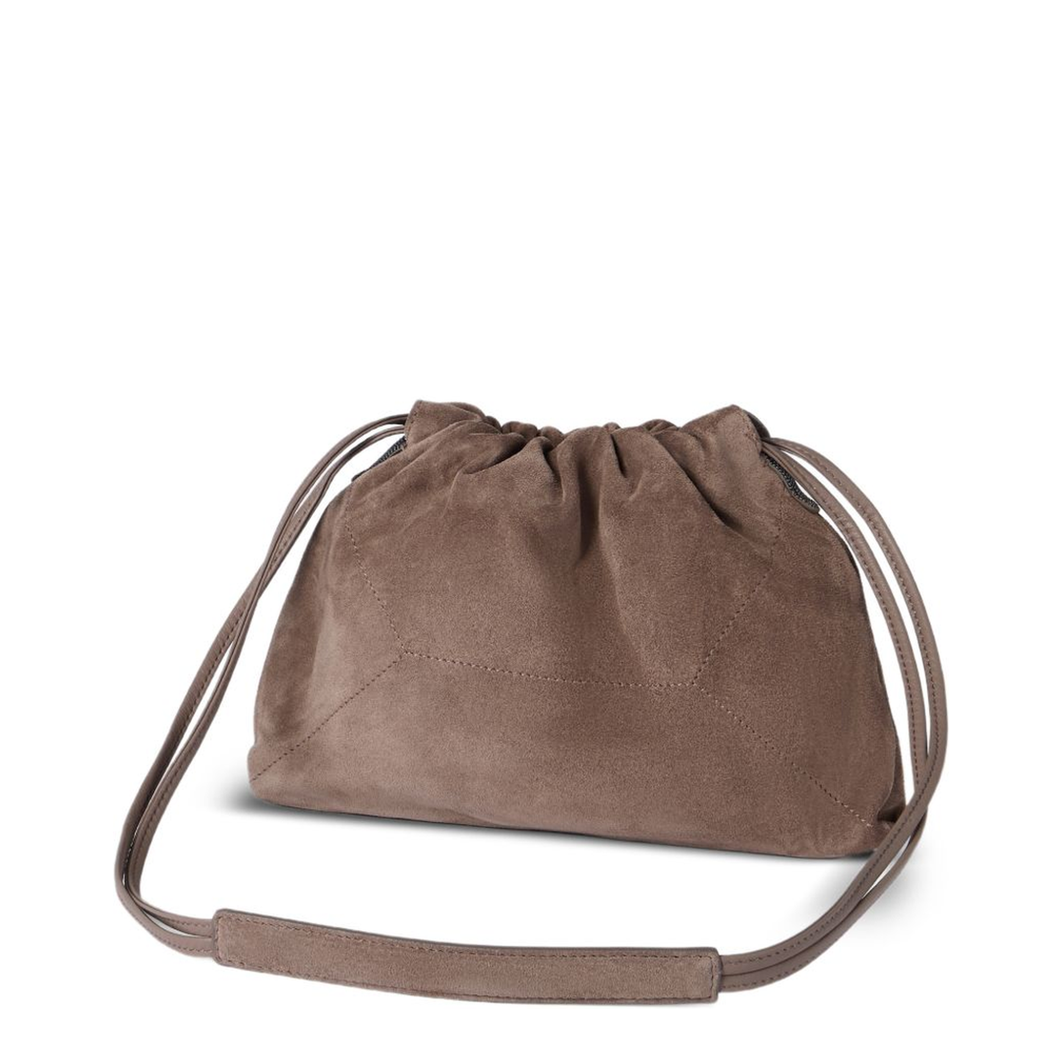 Duo Medium Suede Crossbody - Light Brown - Image 3