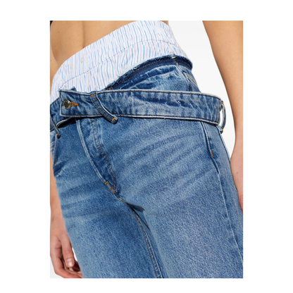 Boxer Detail and Drop Waistband Slim Fit Jeans - Image 5