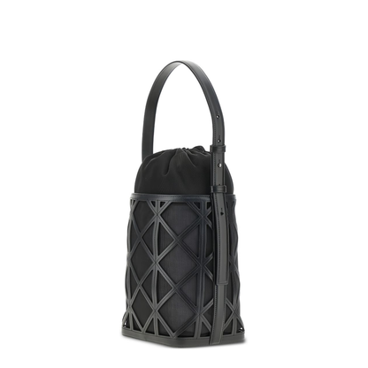 Polyurethane Mesh Bucket Bag - Black - Image 2