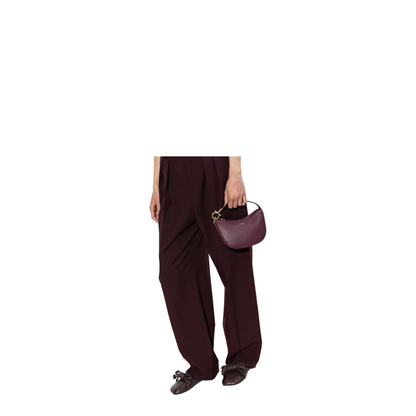 North-South Mini Hammered Calfskin Top Handle Bag - Plum - Image 2