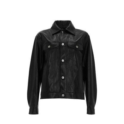 Black Nappa Leather Jacket With Intrecciato Leather Bandana - Image 1