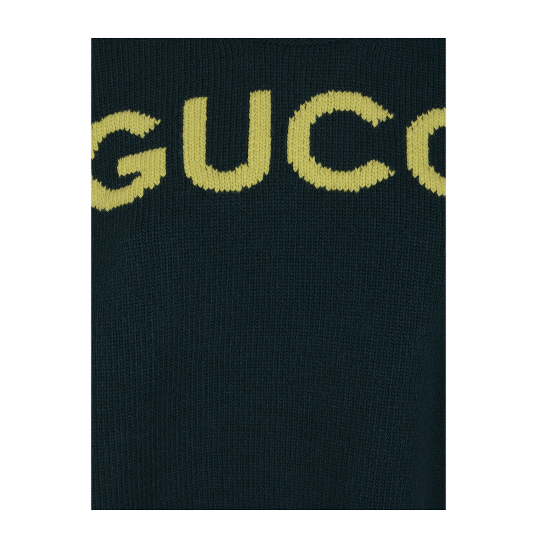 Soft Wool Top with Intarsia in Dark Green - Image 5