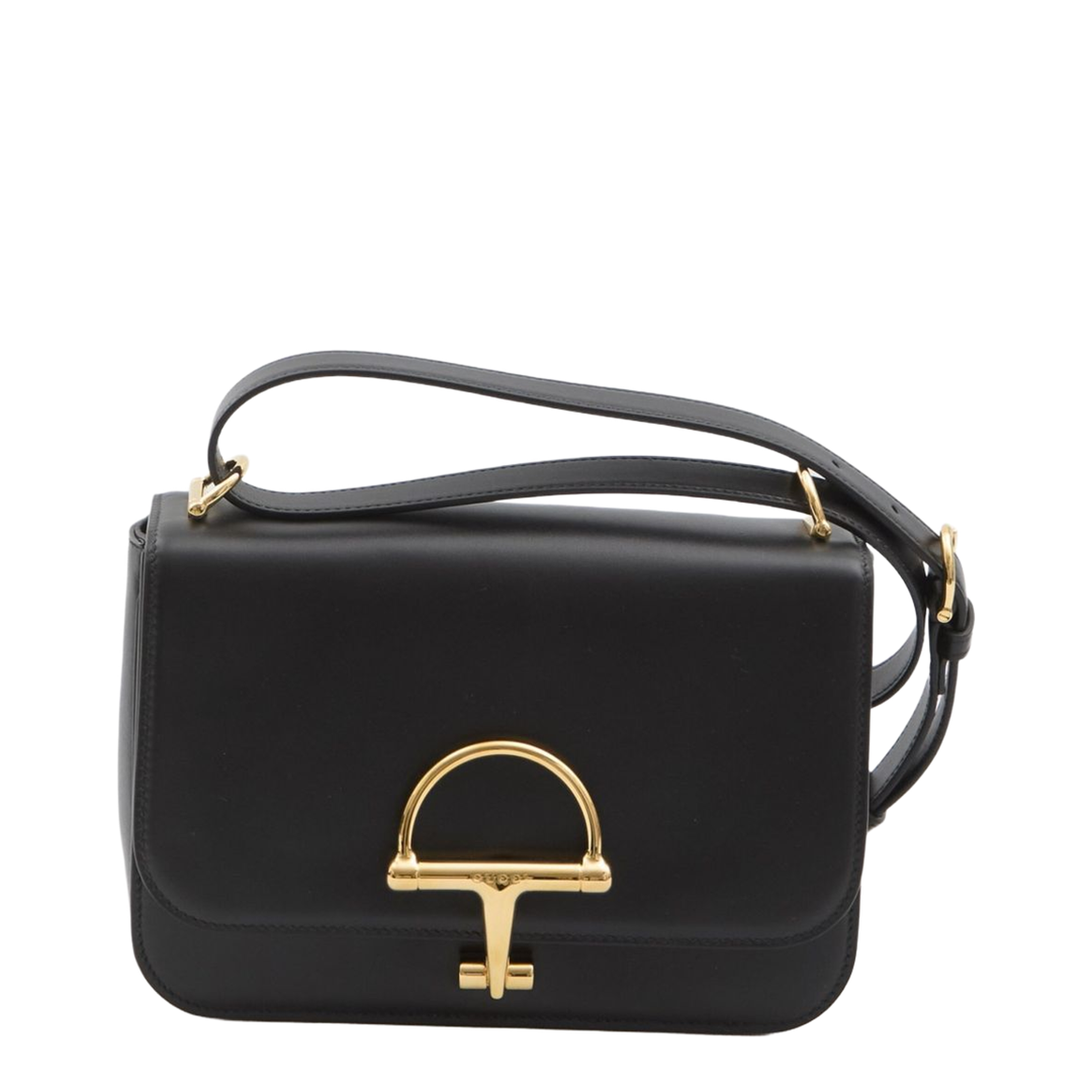 Siena Small Shoulder Bag in Black Leather - Image 1