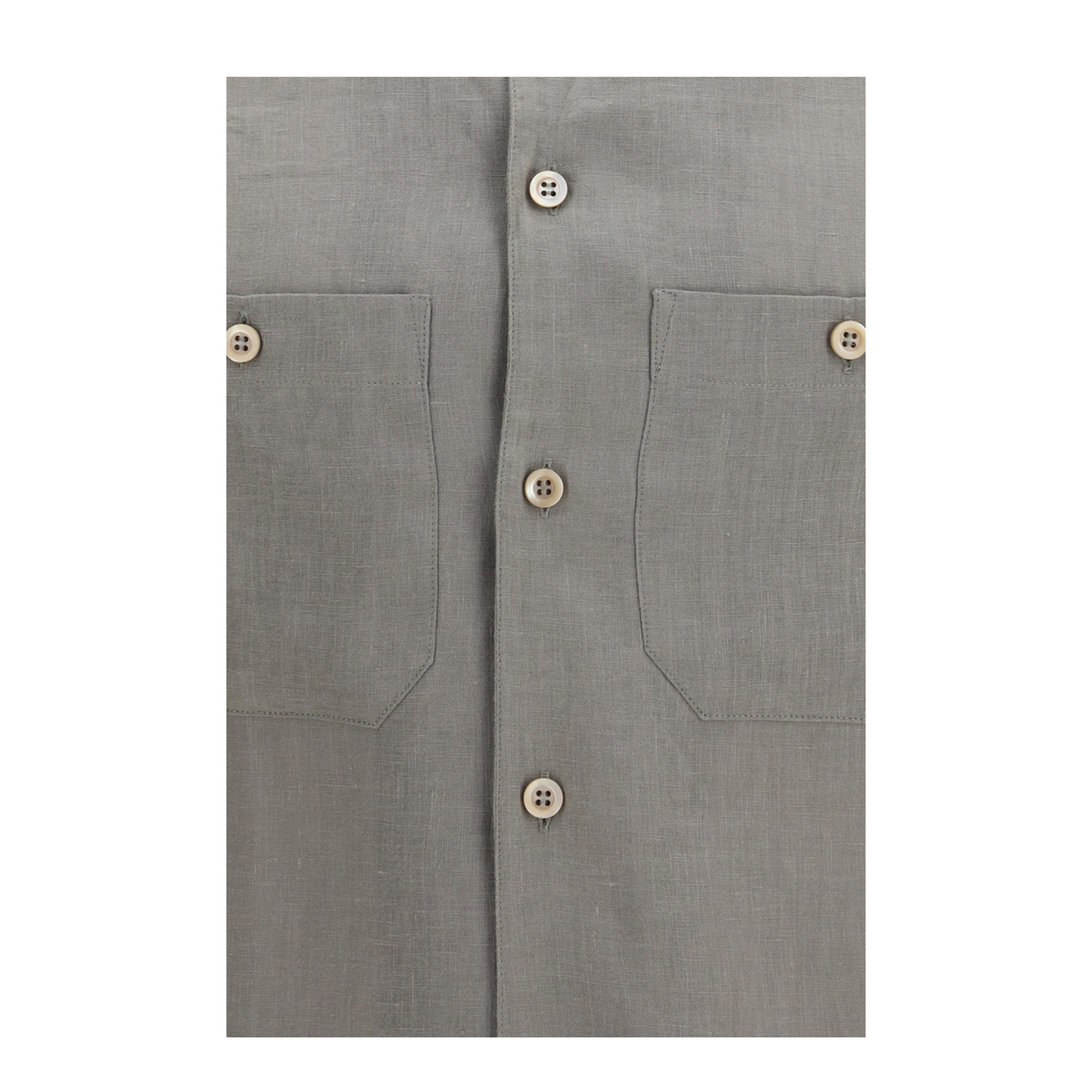 Easy-fit Linen Shirt with Chest Pockets - Image 3