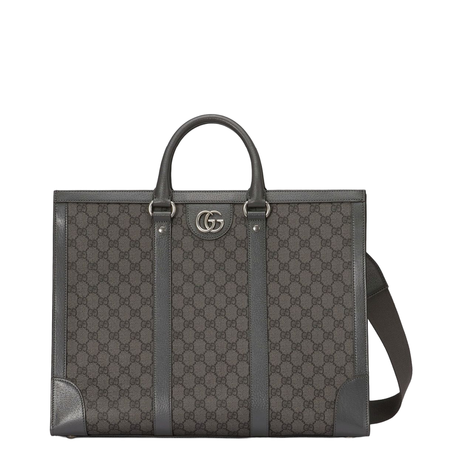 Ophidia Large Canvas Shopper Bags - Gray - Image 1