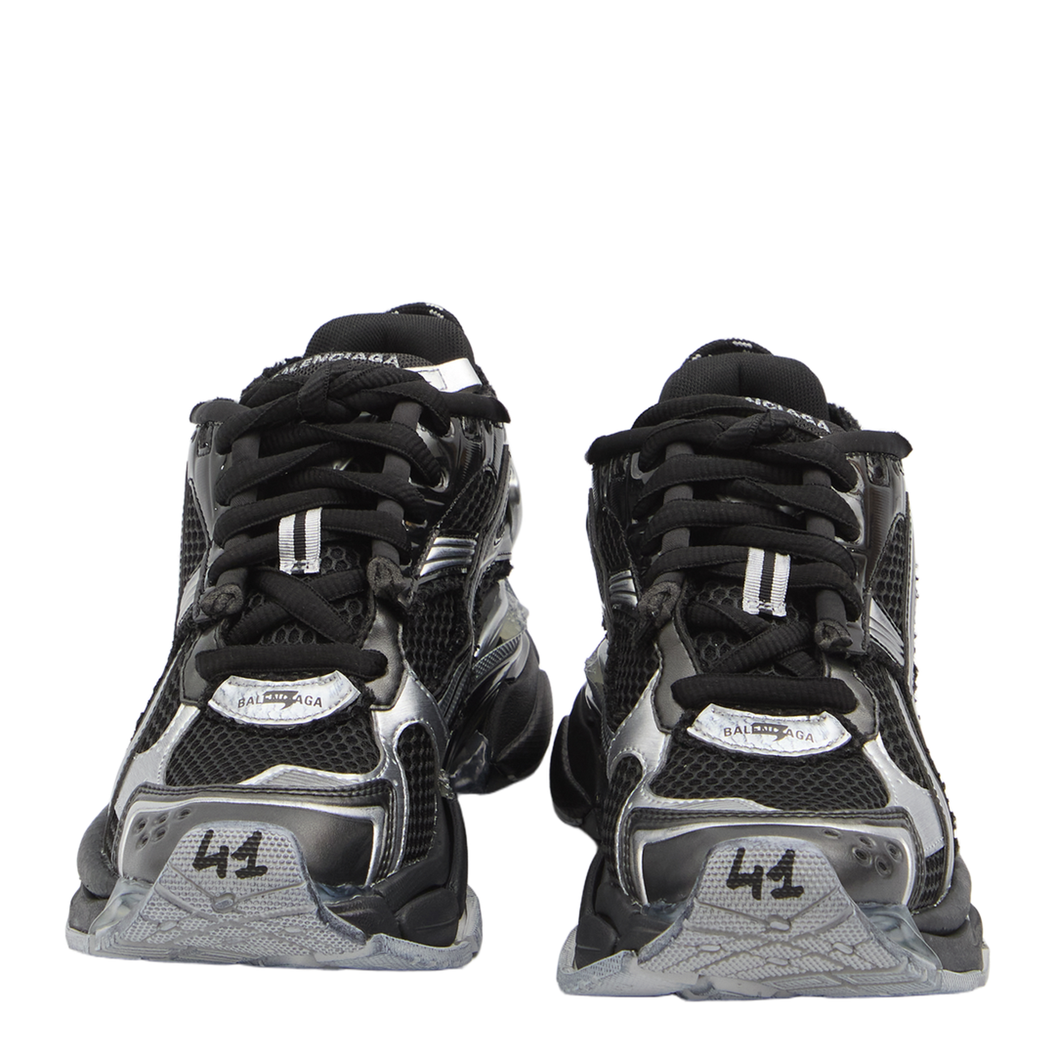 Runner Sneaker in Black/Silver - Image 5