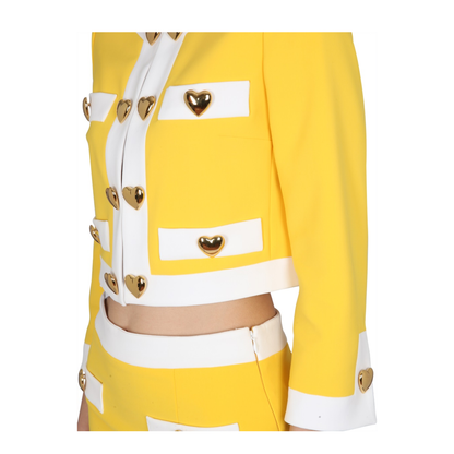 Heart Buttons Crepe Jacket - Image 4