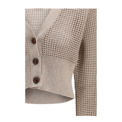 Sequined Mesh Cardigan - Image 3