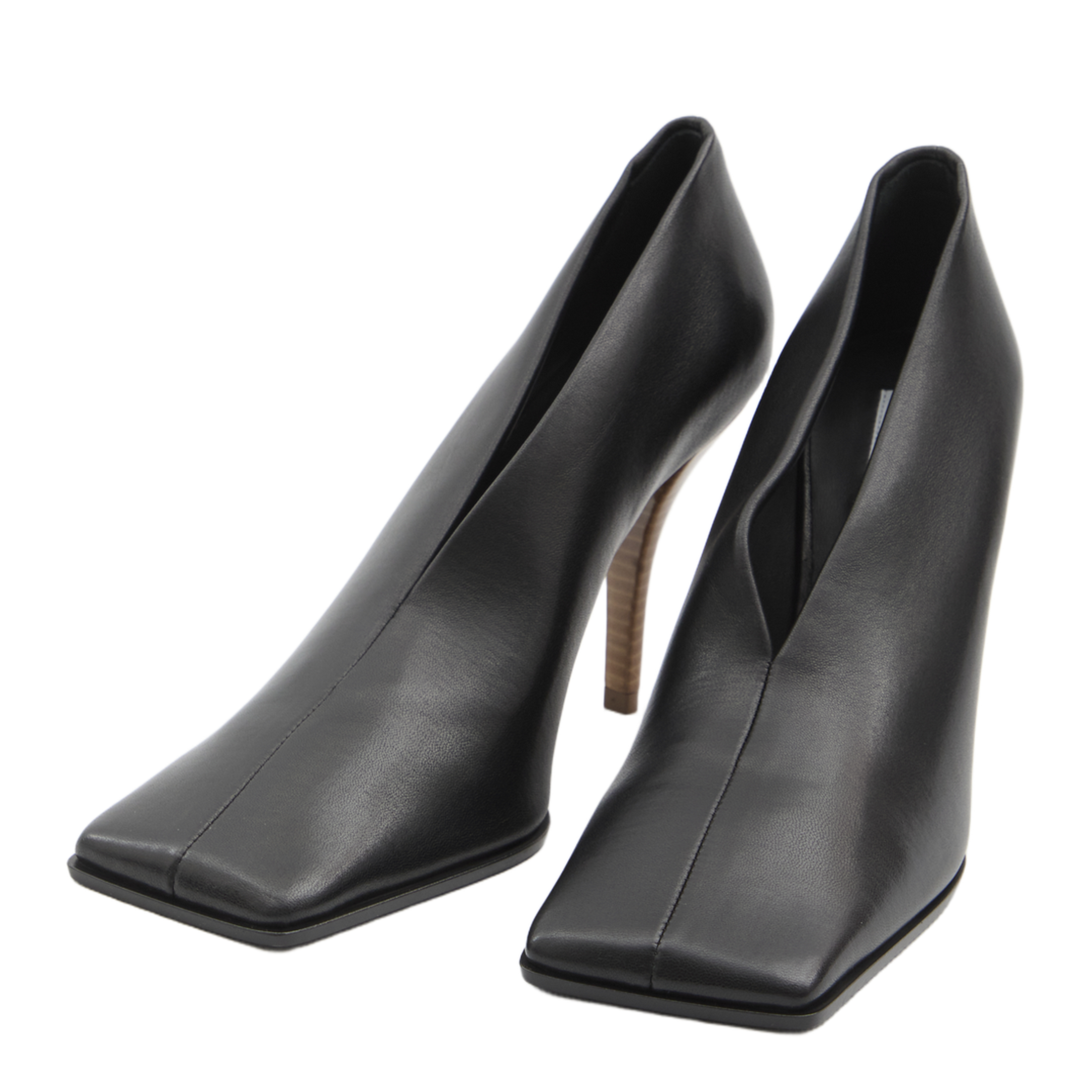 Soft Square Pumps in Leather - Image 2