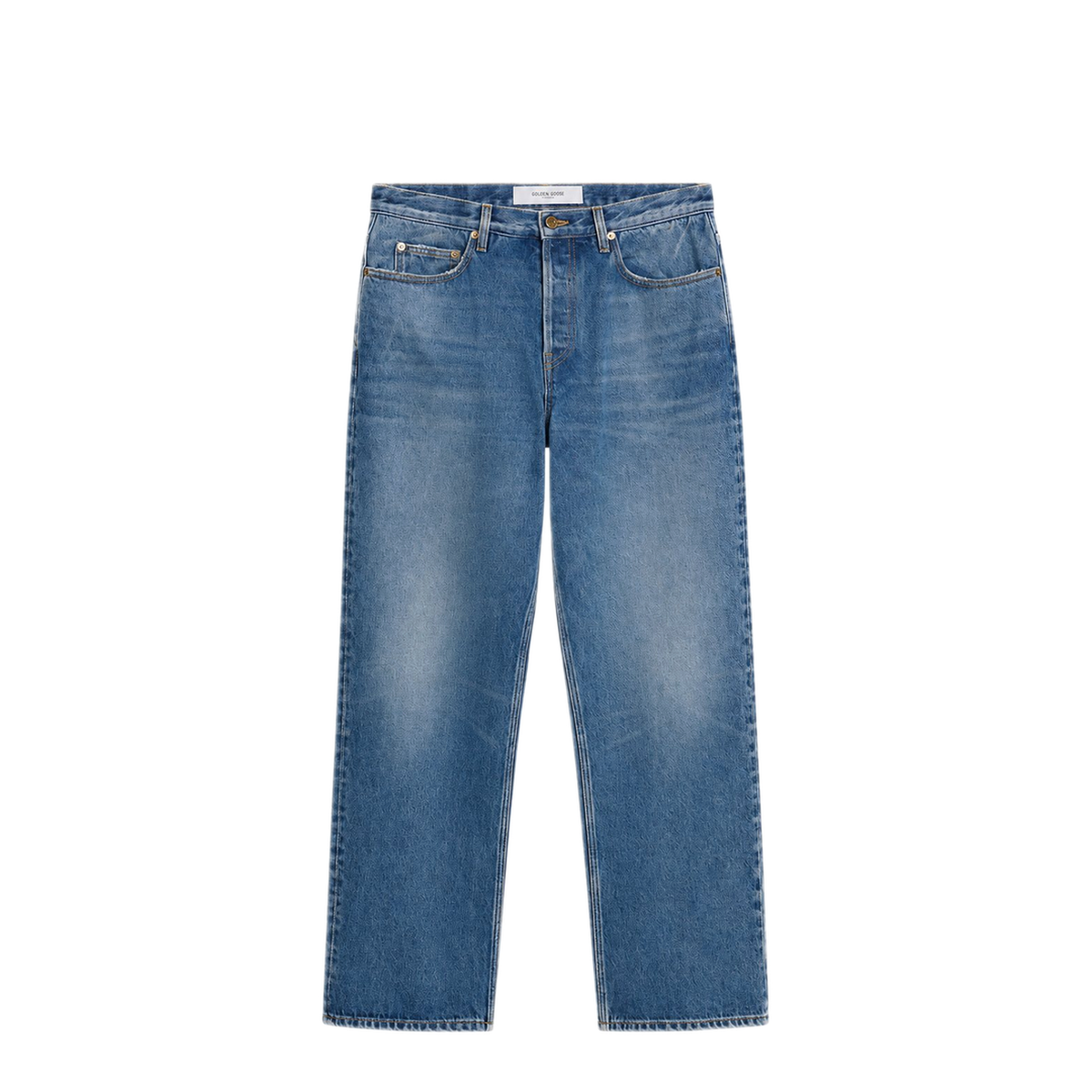 Blue Medium Wash Loose Jeans - Image 1