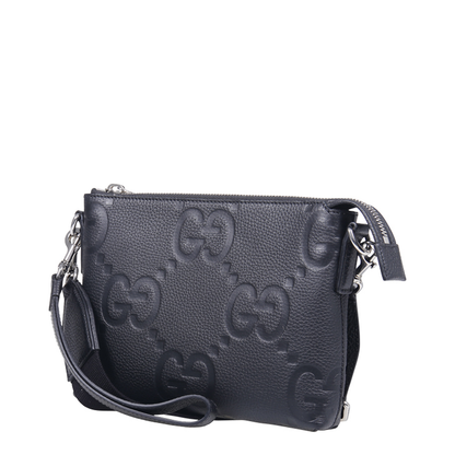 GG Jumbo Small Leather Crossbody Bag - Gray - Image 2